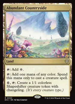 MTG Abundant Countryside Lorwyn Eclipsed Commander 22 R NM - Image 1