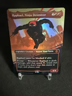 Raphael, Ninja Destroyer (Borderless Foil) Mythic MTG Ninja Turtles - Image 4