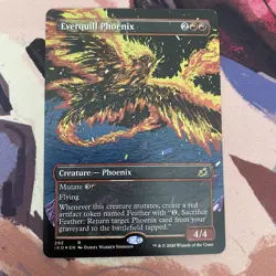 Everquill Phoenix Borderless Foil - Ikoria - Magic the Gathering MTG - Image 4