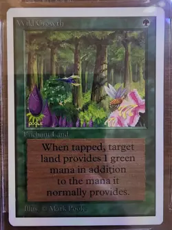 MTG Wild Growth ⭐UNLIMITED (2nd) ⭐ Edition ⭐BGS GRADED MINT 9.0⭐ 1993 Magic - Image 3