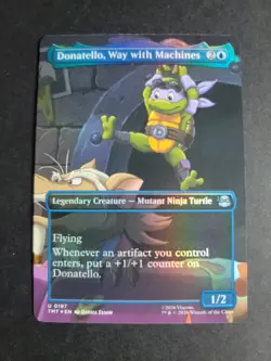 Donatello, Way with Machines (Borderless Foil) Uncommon MTG Ninja Turtles - Image 1