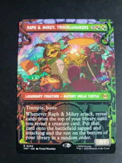 Raph & Mikey, Troublemakers (Showcase) Rare MTG Ninja Turtles - Image 1