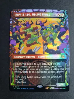 Raph & Leo, Sibling Rivals (Showcase Foil) Rare MTG Ninja Turtles - Image 1
