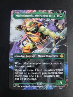 Michelangelo, Weirdness to 11 (Borderless) Rare MTG Ninja Turtles - Image 1