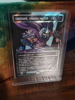 Shredder, Shadow Master (Surge Foil) - Borderless | Pixel - MTG Commander: TMNT - Image 1