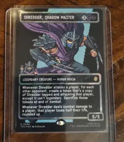 Shredder, Shadow Master (Surge Foil) - Borderless | Pixel - MTG Commander: TMNT - Image 3