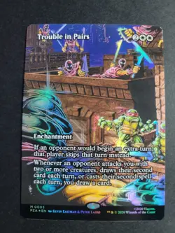 Trouble in Pairs (Borderless Foil) Mythic MTG Ninja Turtles - Image 1