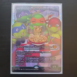 Michelangelo, Weirdness to 11 (Showcase) (Fracture Foil) -MTG TMNT - Image 1