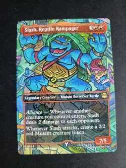 Slash, Reptile Rampager (Borderless) Rare MTG Ninja Turtles - Image 1