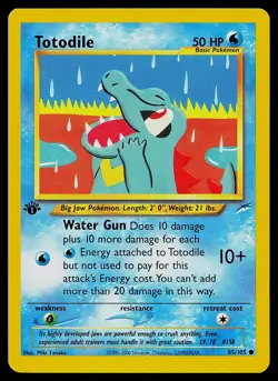 Pokemon Card - Totodile Neo Destiny 85/105 Common 1st Edition - Image 1