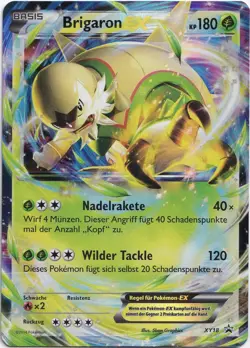 Pokemon Brigaron EX Ultra Rare Black Star Promo XY18 GD Deutsch - Image 1