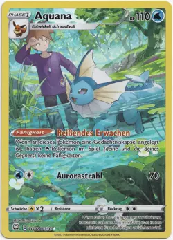 Pokemon Aquana Trainer Gallery Rare Strahlende Sterne TG02/TG30 NM Deutsch - Image 1