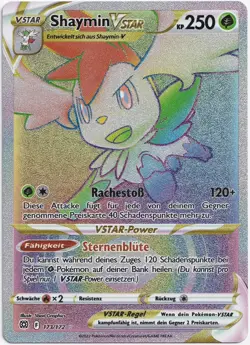 Pokemon Shaymin VSTAR Rainbow Secret Rare Strahlende Sterne 173/172 NM Deutsch - Image 1