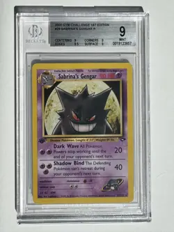 2000 Pokemon Gym Challenge 1st Edition #029 Sabrina's Gengar BGS 9 - Image 1