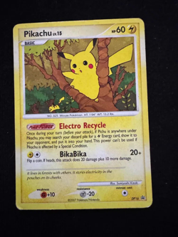 Pikachu Pokemon Diamond & Pearl Black Star Promo #DP16 2007 MP-HP - Image 2