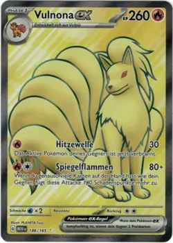 Pokemon Vulnona ex Full Art Karmesin&Purpur 151 MEW 186/165 Near Mint Deutsch - Image 1