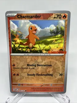 Pokemon Charmander 151 Scarlet & Violet Exclusive Promo Card 004/165 GameStop - Image 1
