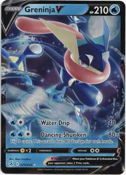 Pokemon Greninja V Ultra Rare Fusion Strike 073/264 NM Englisch - Image 1