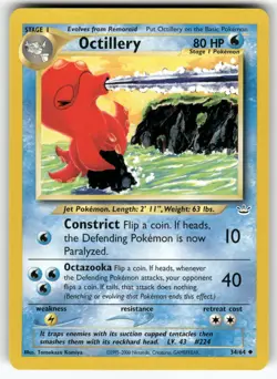 Octillery Neo Revelation Uncommon Pokemon Near Mint or Better - Image 1