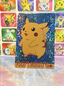 Pokemon Pikachu Vintage Pocket Monsters Vending HOLO Prism Sticker 1998 Nintendo - Image 2