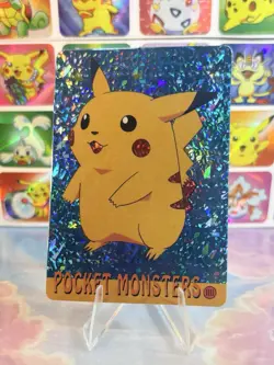 Pokemon Pikachu Vintage Pocket Monsters Vending HOLO Prism Sticker 1998 Nintendo - Image 3