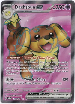 Pokemon Dachsbun ex Full Art Stellar Crown 160/142 NM EN - Image 1