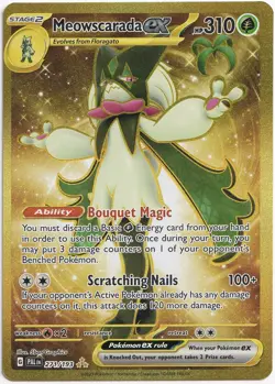 Pokemon Meowscarada ex Gold Secret Rare Paldea Evolved 271/193 NM EN - Image 1