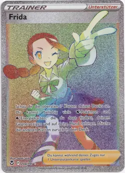 Pokemon Frida Rainbow Secret Rare Silberne Sturmwinde 204/195 Near Mint Deutsch - Image 1