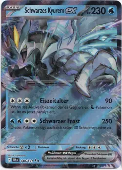 Pokemon Schwarzes Kyurem ex Double Rare Sturmische Funken SSP 048/191 NM DE - Image 1