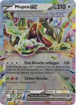 Pokemon Mopex ex Double Rare Sturmische Funken SSP 159/191 Near Mint Deutsch - Image 1