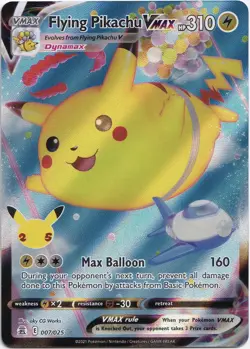 Pokemon Flying Pikachu VMAX Full Art Celebrations 007/025 NM Englisch - Image 1