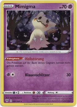Pokemon Mimigma Bubble Foil Holo Flammende Finsternis 081/189 NM Deutsch - Image 1