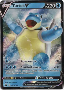 Pokemon Turtok V Ultra Rare Black Star Promo SWSH101 NM Deutsch - Image 1
