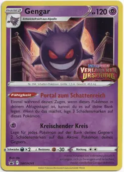 Pokemon Gengar Prerelease Stamp Black Star Promo SWSH241 NM Deutsch - Image 1