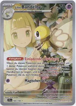 Pokemon Lillys Bandelby Secret Illustration Rare Reisegefahrten 164/159 NM DE - Image 1