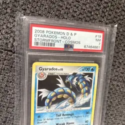 Gyarados - 2008 Pokemon Diamond and Pearl - Stormfront Cosmos Holo Rare - PSA 7 - Image 5