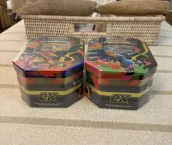 Pokemon TCG: Mega Charizard ex Tin (Set of 2 Tins) - Brand New Sealed - Image 2