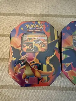 Pokemon TCG: Mega Charizard ex Tin (Set of 2 Tins) - Brand New Sealed - Image 4