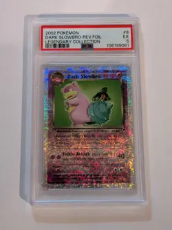 2002 Pokemon TCG Dark Slowbro 8/110 Legendary Collection Reverse Holo PSA 5 EX - Image 1