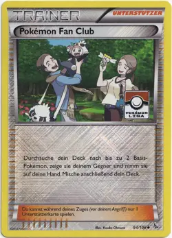 Pokemon Fan Club Reverse Holo Liga Promo Flammenmeer 94/106 EXC Deutsch - Image 1