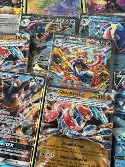 Pokemon 10 Karten Sammlung Set mit 1 Quajutsu V / ex / Holo / Shiny / GX DE - Image 3