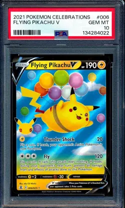 Flying Pikachu V 2021 Pokemon Celebrations #006 PSA 10 - Image 1