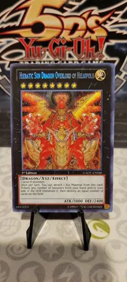 Yu-Gi-Oh! Hieratic Sun Dragon Overlord of Heliopolis GAOV-EN048 1st Ed Secret NM - Image 1