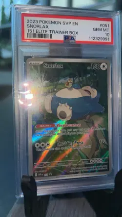 2023 Pokemon TCG Snorlax 051 Scarlet & Violet 151 Promo Card PSA 10 - Image 2