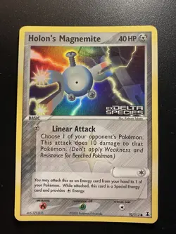 Pokemon Card-Magnemite -Holo-Ex Delta Species -70/113-ENG-Stamped-Near Mint - Image 1