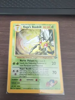 Pokemon TCG Kogas Beedrill Gym Challenge Holo Card 9/132 Unlimited Rare HP - Image 1