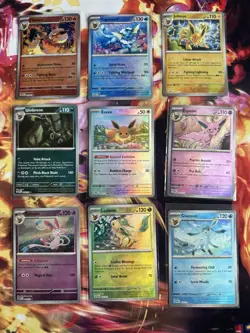 Prismatic Evolutions Complete 9 Card Eeveelution Poke Ball Holo Set Pokemon TCG - Image 1