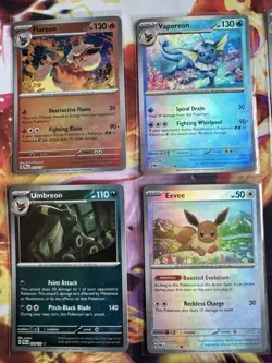 Prismatic Evolutions Complete 9 Card Eeveelution Poke Ball Holo Set Pokemon TCG - Image 3