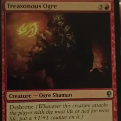 Magic: The Gathering Treasonous Ogre Creature Red Card 2/3 Randy Gallegos 36/210 - Image 1