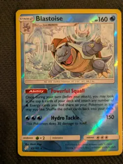 Blastoise 25/181 Reverse Holo Sun & Moon Team Up Set Pokemon Card 2019 NM/LP - Image 1